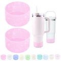 Worbss 2Pack Pink Glitter Silicone Boot Sleeve For Stanley Cup 40Oz Accessories For Hydro Flask 18-24Oz Or More Wide Mouth Water