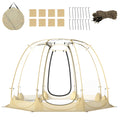 Happygrill Pop up Bubble Tent, 9.5 x 9.5 FT Outdoor Dome Screen Tent for for 4-6 People w/16 Stakes, 8 Wind Ropes, 8 Sandbags, C