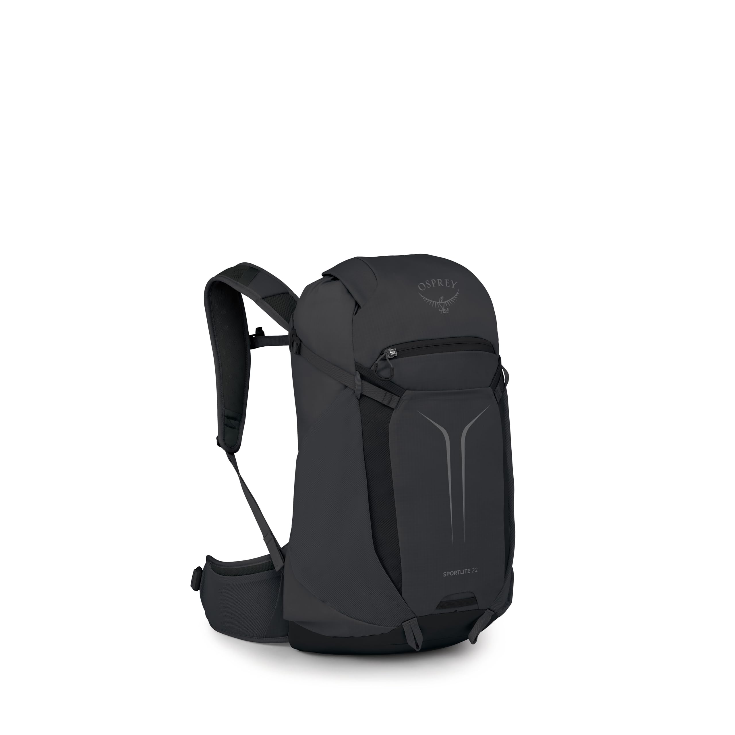 Osprey Sportlite 22L Lightweight Hiking Backpack for Men and Women - Everyday Hiking Bag - Travel Daypack, Raven Black