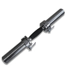 Cap Barbell Olympic Solid 20'' Dumbbell Handle With Rubber Grips, Chrome (Obis-20Mbr)