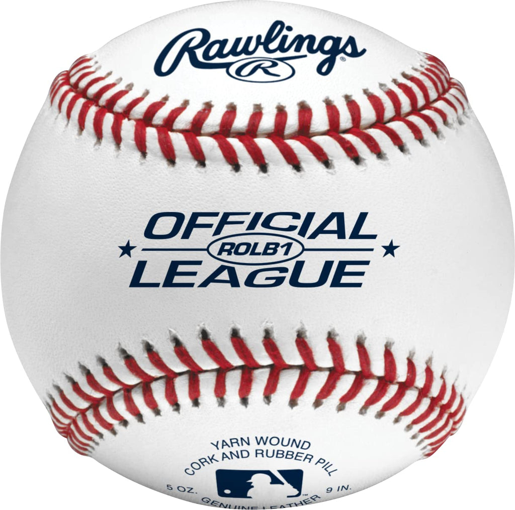 Rawlings  Official League Baseballs  Competition Grade  Rolb1  Youth/14U  Game/Practice Use  12 Count, White