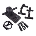 LOOM TREE Abs Roller Wheel Indoor Fitness Equipment Set Home Gym Workout Chest Expander Black | Fitness, Running & Yoga | Fitnes