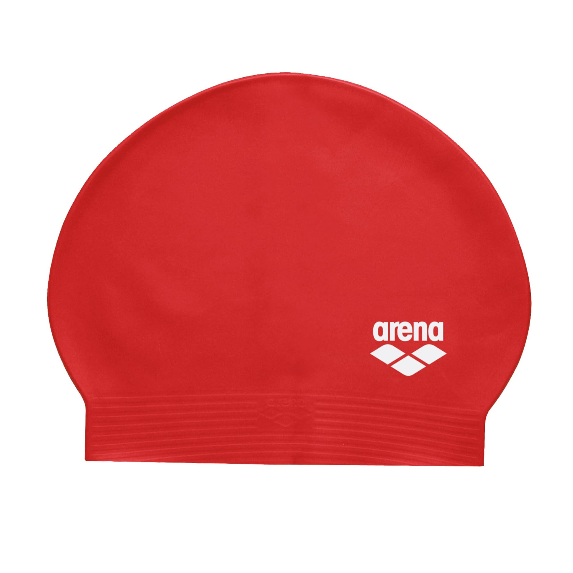 Arena Unisex Adults Soft Latex Swim Cap for Training and Fitness Swimming, Elastic Bathing Cap for Long Hair, Reinforced Edge, R
