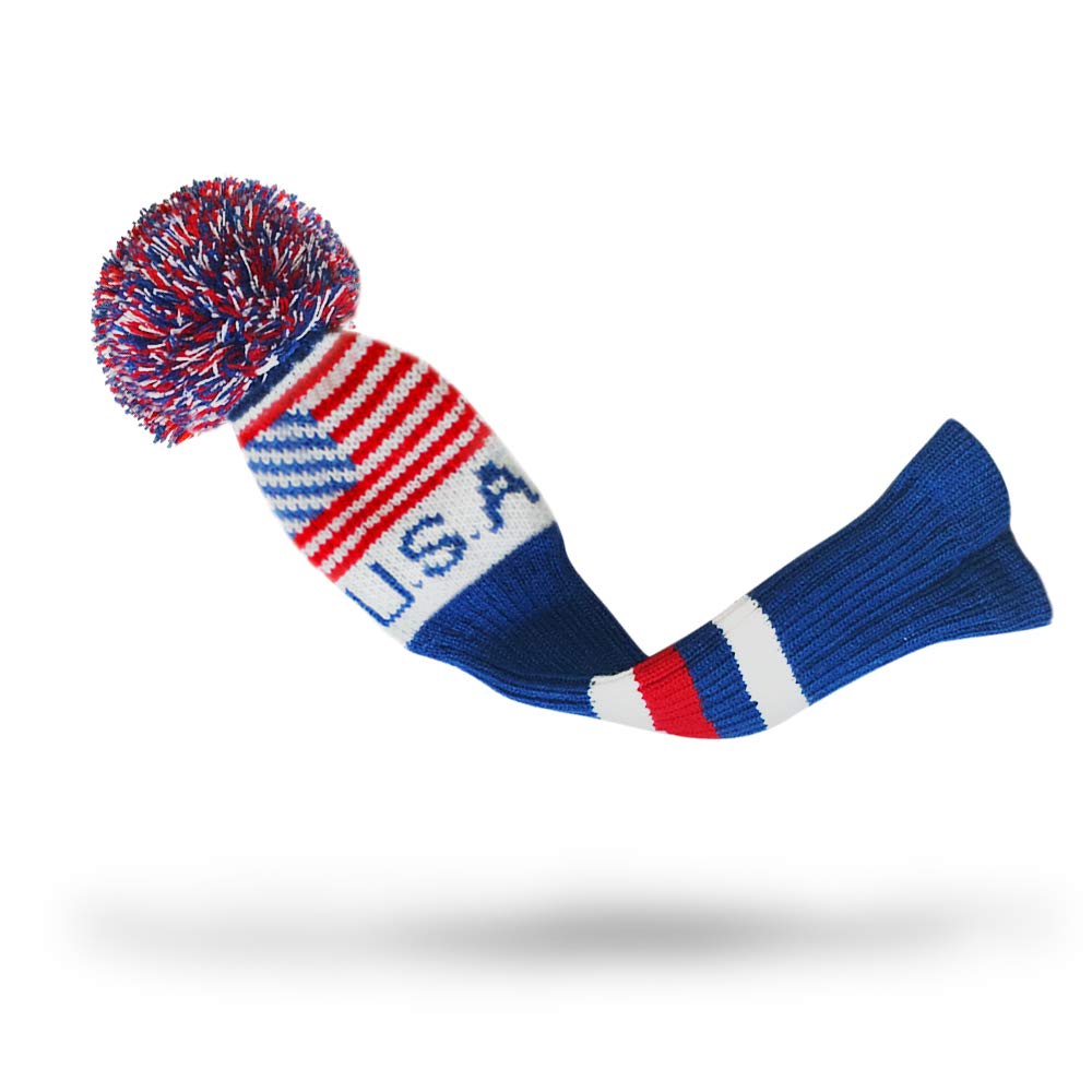 Scott Edward Knit Patriotic Golf Club Covers Set Of 4 Usa Flag Driver Cover*1 Fairway Cover*2 Hybrid/Ut Cover*1 A Nice Addition
