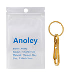 Alsmiley Stainless Steel Carabiner Clip Retractable Ring Set Keychain Quick Release Hooks For Men Women Gold
