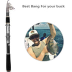 Plusinno Telescopic Fishing Pole Spinning Rod Carbon Fiber Travel Rod For Saltwater & Freshwater Fishing 2.7M 8.86Ft