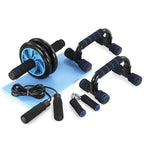 Tomshoo Ab Wheel Roller Kit With Push-Up Bar, Knee Mat, Jump Rope And Hand Gripper - Home Gym Workout For Men Women Core Strengt