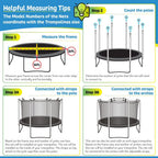 Upper Bounce Machrus Trampoline Net Replacement 7.5Ft 8Ft 9Ft 10Ft 12Ft 13Ft 14Ft 15Ft 16Ft- Safety Net For Straight Poles/Arche