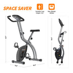 Ativafit Folding Exercise Bike Foldable Fitness Indoor Stationary Bike Magnetic 3 In 1 Upright Recumbent Exercise Bike For Home