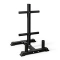 CAP Olympic Bumper Plate Tree Rack with 4 Weight Plate Posts & 2 Barbell Holders, Heavy-Duty Steel Weight Storage Rack for Home 