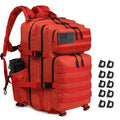 R.SASR Military Tactical Backpack 45L Large Tactical Backpack for Men, Hiking Rucksack With Bottle Holder (Red)