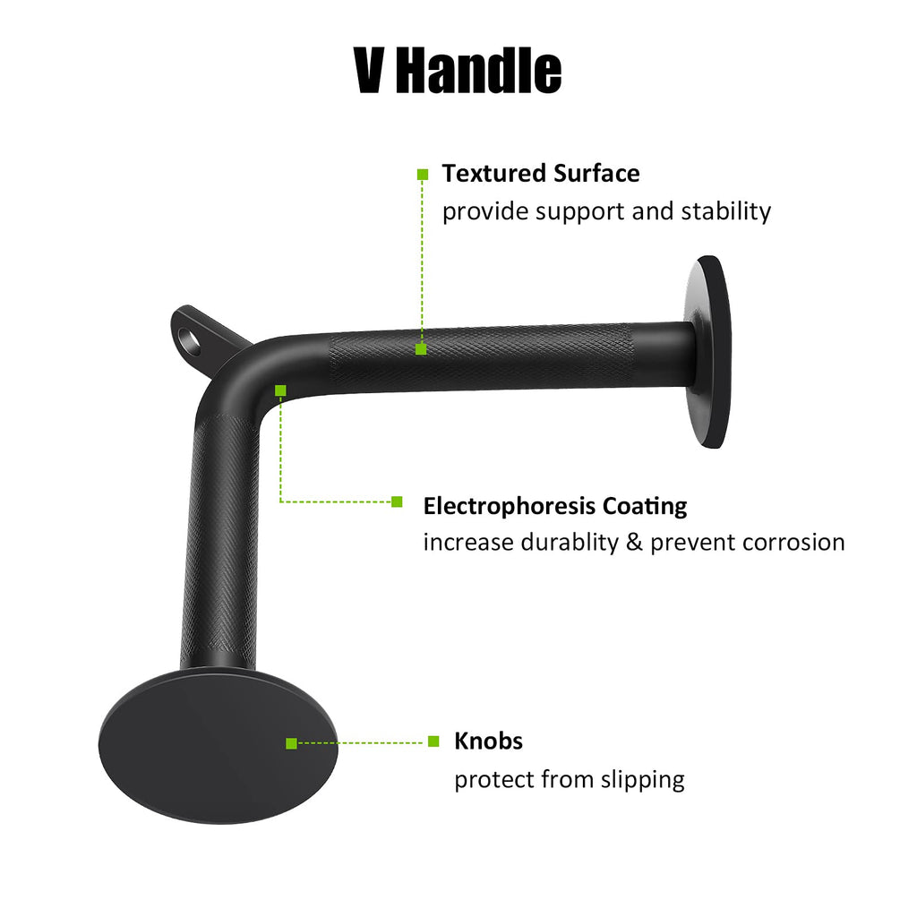 Dynasquare Cable Attachments For Home Gym, Lat Pulldown Attachment, Weight Machine Accessories, Straight Pull Down Equipment, V-