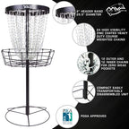 Mvp Disc Sports Black Hole Pro 24-Chain Portable Disc Golf Basket Target