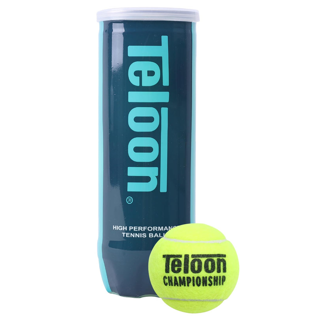 Teloon Championship Tennis Balls - Extra Duty - Regular Duty Felt Pressurized Tennis Balls (1 Can, 3 Balls)
