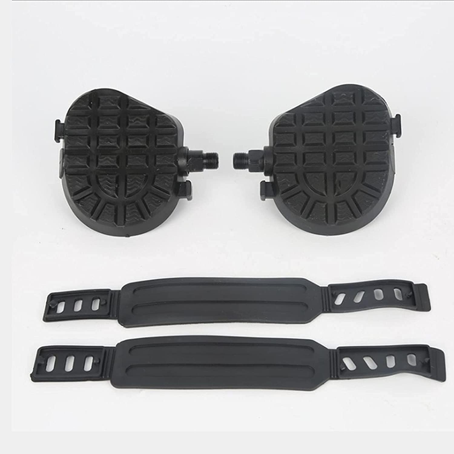 EIRONA 1/2  Exercise Bike Pedals - Indoor, Stationary & Spin Bike Pedals with Toe Clips, 1 Pair