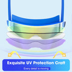 Mambaout Kids Swim Goggles For Age 6-12, 2-Pack Frameless Kids Goggles For Swimming, Anti-Fog, Waterproof, Boys & Girls