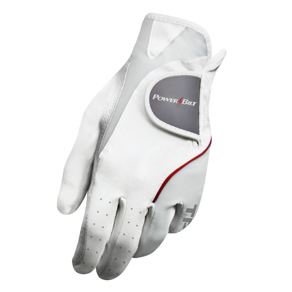 Powerbilt Tps Cabretta Tour Golf Glove - Women? Left Hand Medium, White (For Right-Handed Golfer)