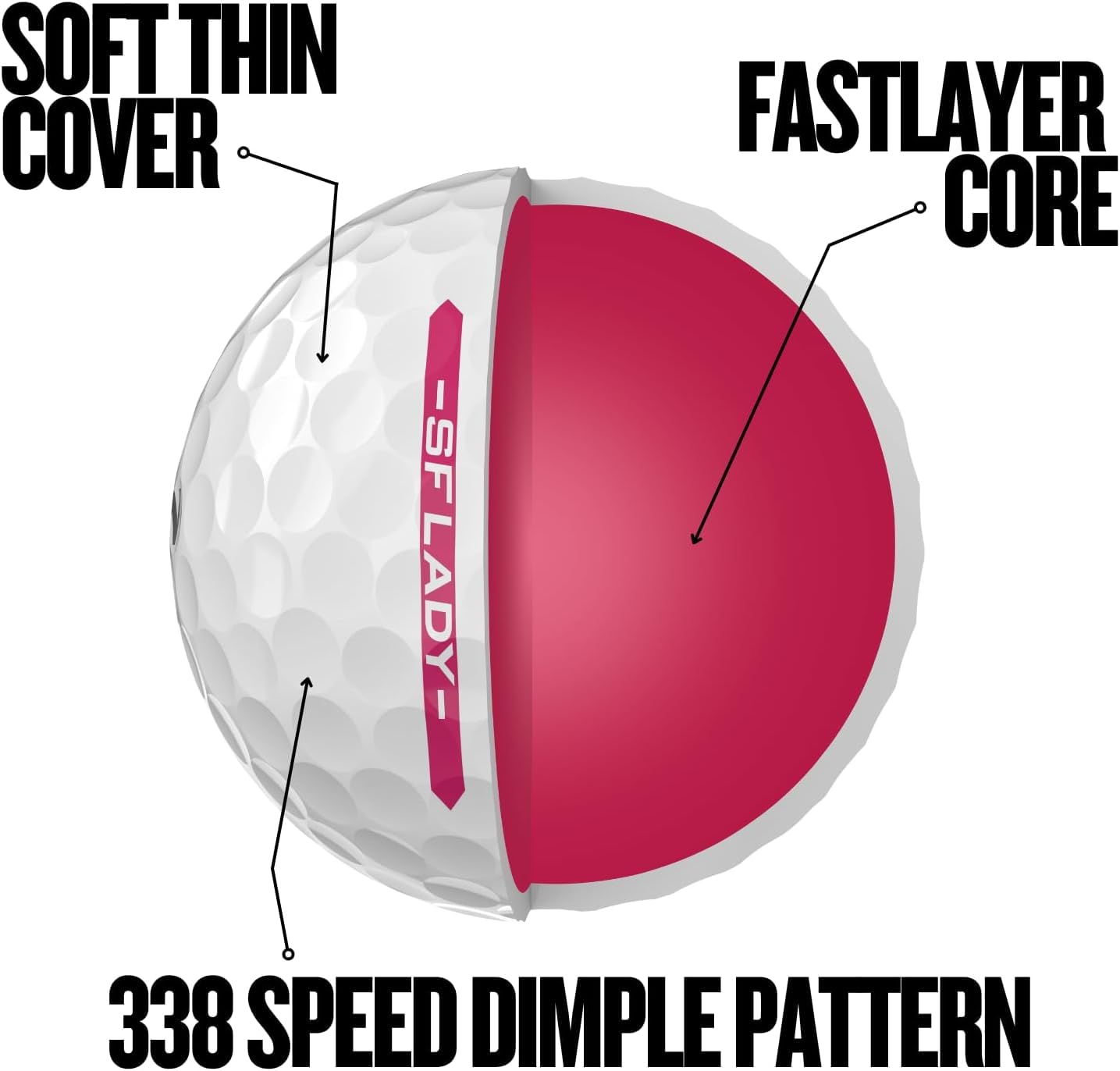 Srixon Soft Feel Lady 9 Golf Balls (24 Pack)