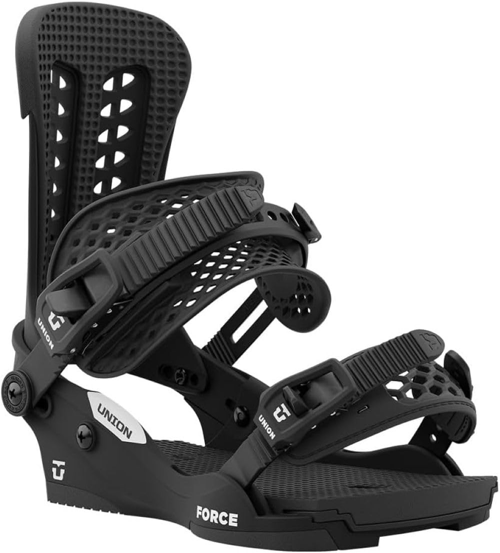 Union Force Classic Mens Snowboard Bindings (Black 25, Small)