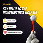 Goldwolf Designer Golf Tees: Grip The Ground, Do Not Fly, Unbreakable, Outlasting, Non-Littering, Non-Time-Wasting (2 Tulip & 2