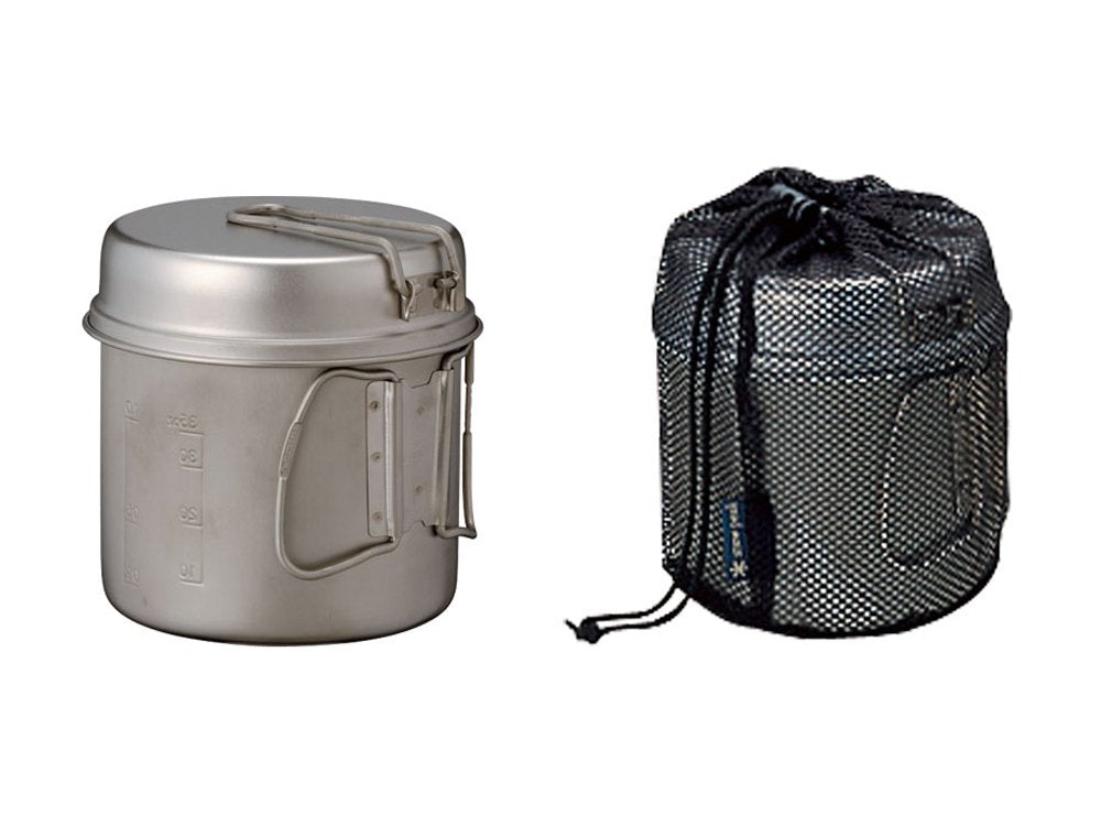 Snow Peak Trek Series Backpacking/Camping Cookware Sets, Trek 1400 Pot & Pan, 47.3 Fl Oz