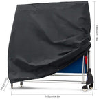 J&C Table Tennis Cover Upright 420D Ping Pong Table Cover, Black Full Uv Protected Table Tennis Cover Outdoor Waterproof Heavy D