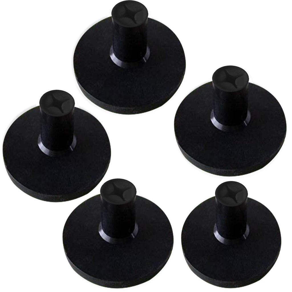 Finger Ten Golf Rubber Tee Driving Range Value 5 Pack All 2.0'' For Indoor Outdoor Practice Mat, Tee Adaptor Black Tee Holder Se