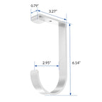 Fleximounts 4-Pack Add-On Storage Flat Hook Accessory For Garage Ceiling Storage Rack And Wall Shelving, White