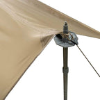 Slumberjack Satellite Tarp & Shelter, Khaki - 10X8.5 - Compact, Lightweight, Waterproof, Multi-Pitch Camping Tarp
