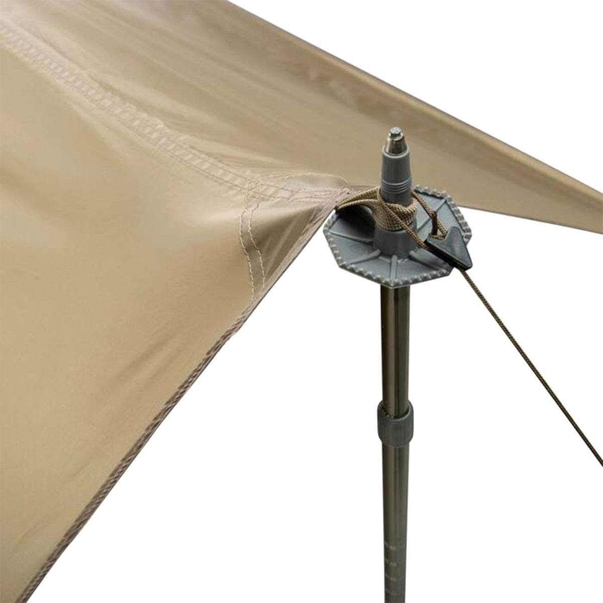 Slumberjack Satellite Tarp & Shelter, Khaki - 10X8.5 - Compact, Lightweight, Waterproof, Multi-Pitch Camping Tarp