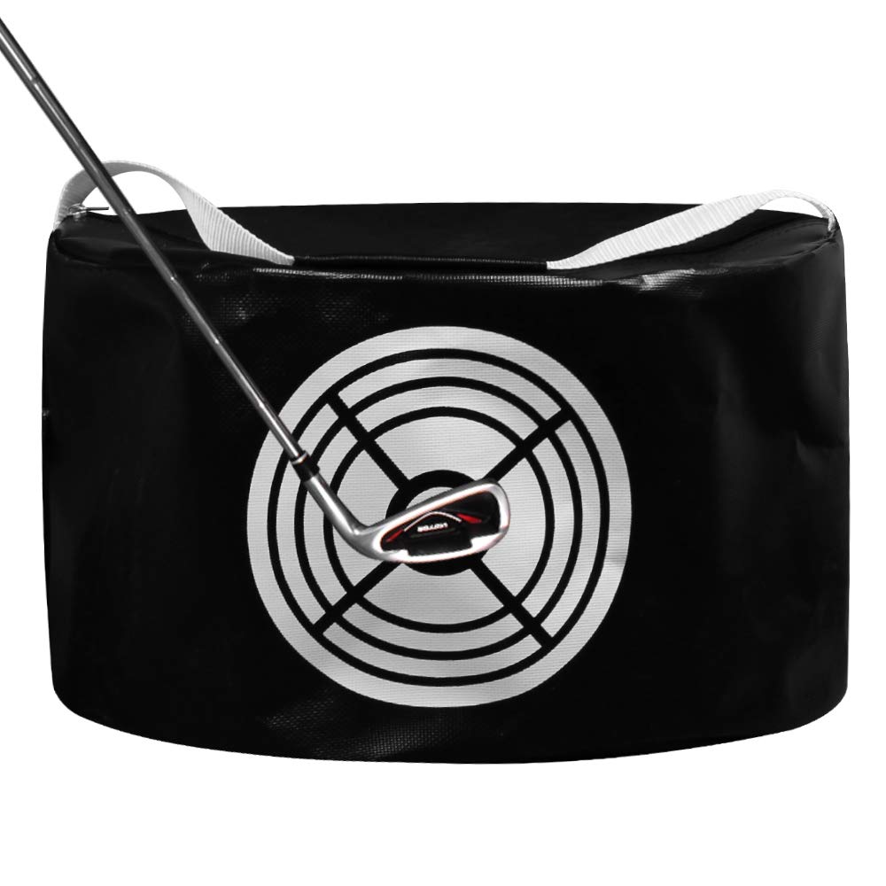 Scott Edward Golf Smash Bag Golf Impact Bag, Power Smash, Hitting Pocket, Practice Swing Tool Waterproof Durable PVC Fabric (Bla