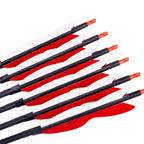 30Inch Carbon Arrow Archery Hunting/Targeting Practice Arrows With 5 Turkey Feathers For Compound Recurve Longbow 12Pack
