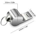 Finegood 5 Packs Stainless Steel Whistle, Loud Metal Whistle With Lanyard For Referees Coaches Lifeguards Survival Emergency Foo