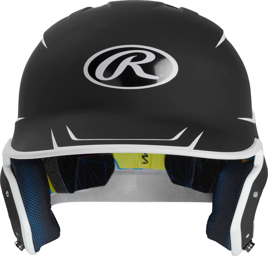 Rawlings | Mach Batting Helmet | Matte Black/White | Senior (6 7/8'' - 7 5/8'')