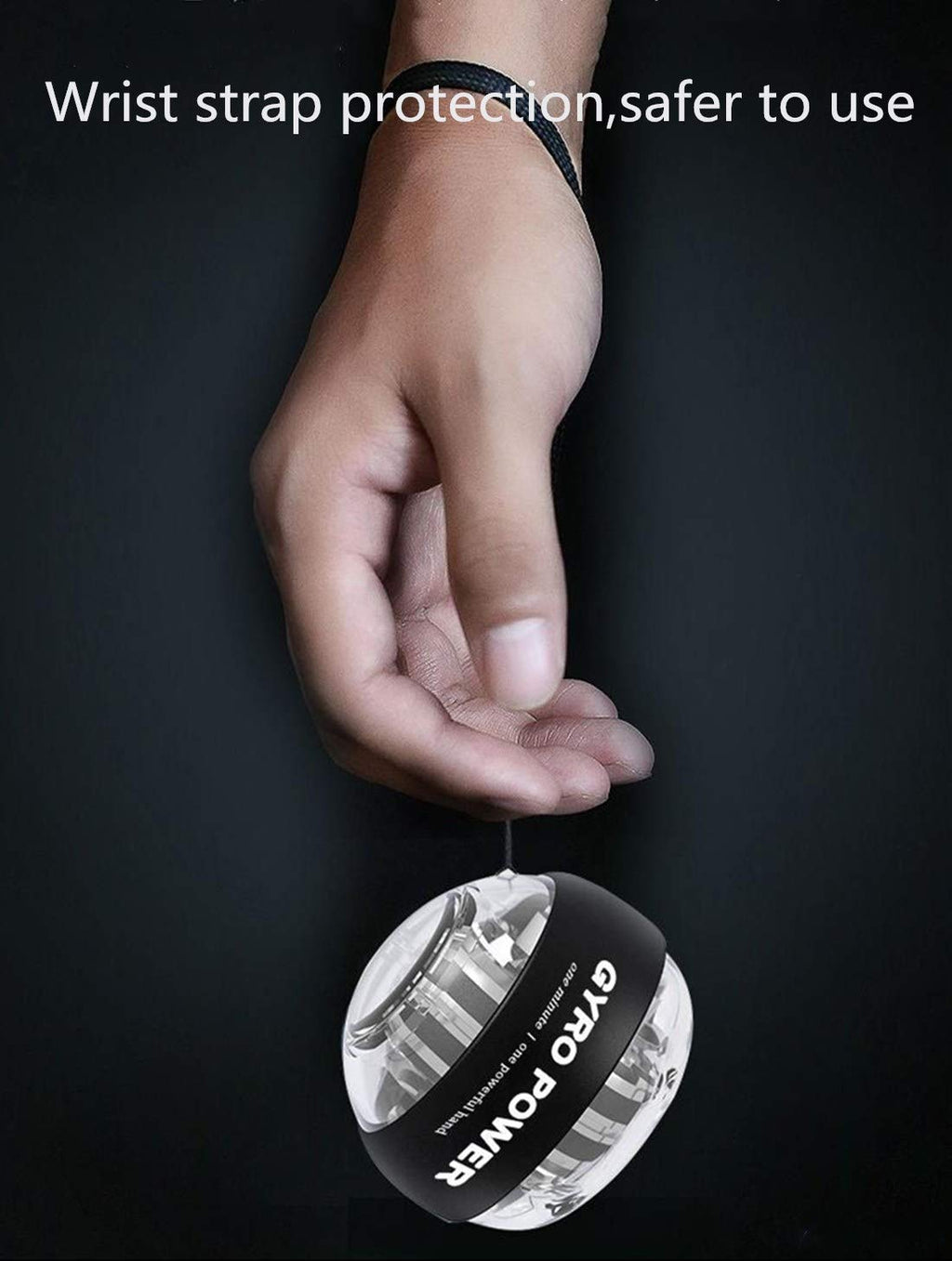 Self-Starting Wrist Gyro Ball Wrist Strengthening Device Hand Enhancer Forearm Exerciser Used To Strengthen Arms Fingers Wrist B