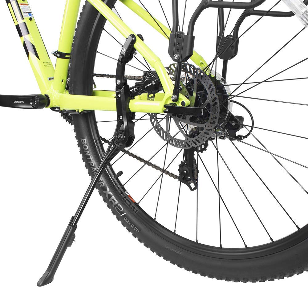 Bv Bike Kickstand - Lightweight Aluminum Alloy Rear Side Kick Stand For 24-28'' Bikes - Tool-Free Installation, Suitable For All