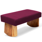 Waterglider International Meditation Bench (Burgundy), Seiza, Sustainable Acacia Wood With Curved Bottom Edges For The Perfect P