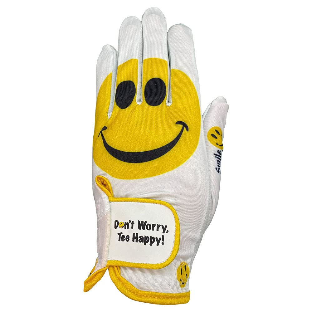 Giggle Golf Women'S Golf Glove (Medium, Worn On Left Hand, Happy Face (New))