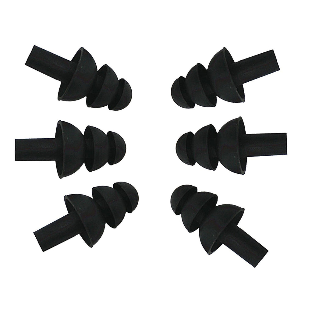 6Pairs Soft Silicone Earplus Swimmers Flexible Ear Plugs For Swimming Sleeping With Earplug Case (Black)