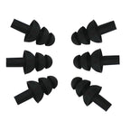 6Pairs Soft Silicone Earplus Swimmers Flexible Ear Plugs For Swimming Sleeping With Earplug Case (Black)