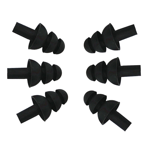 6Pairs Soft Silicone Earplus Swimmers Flexible Ear Plugs For Swimming Sleeping With Earplug Case (Black)