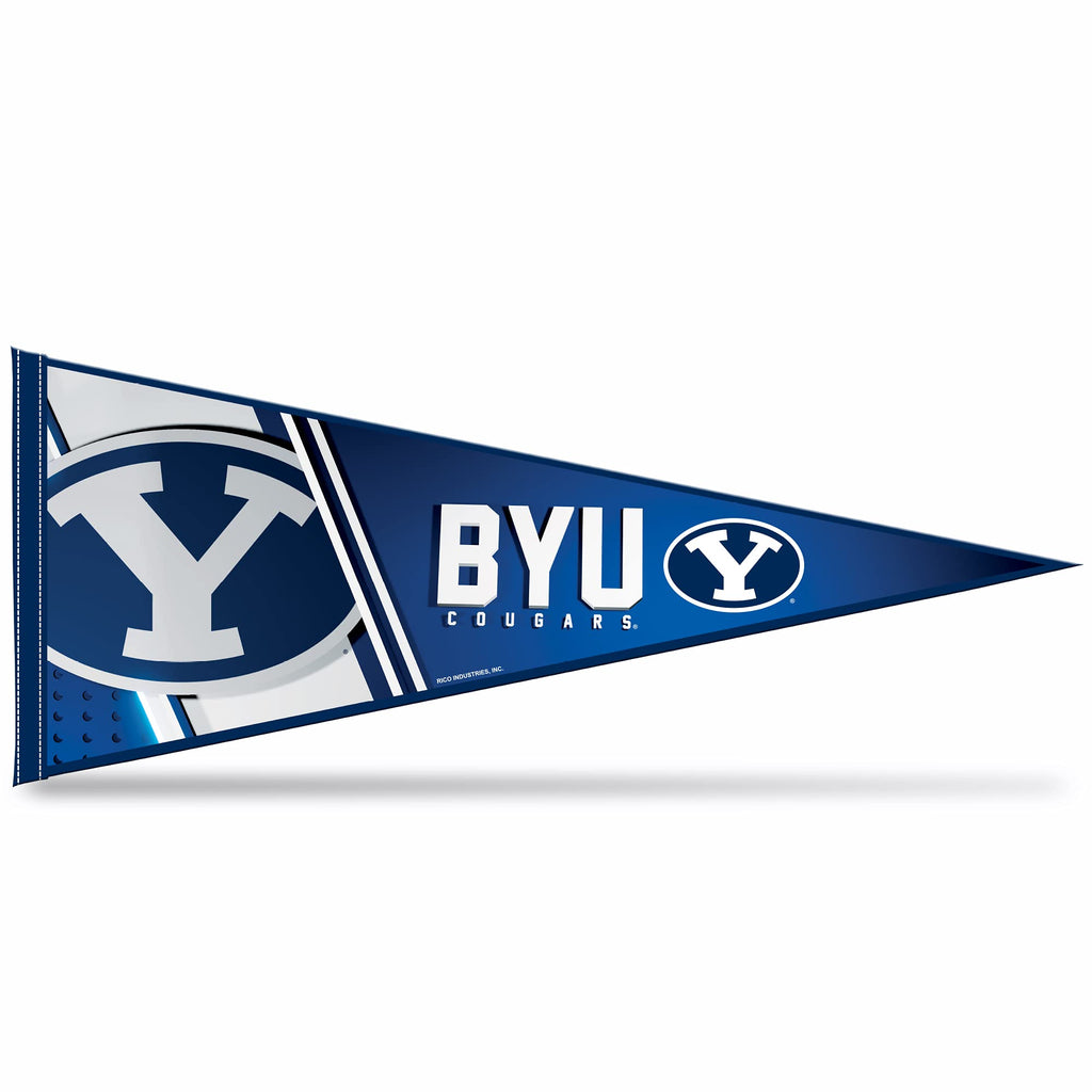 Rico Industries Ncaa Byu Cougars Primary 12'' X 30'' Felt Wall D  Cor Pennant - Great For Home/Bed Room/Man Cave D  Cor