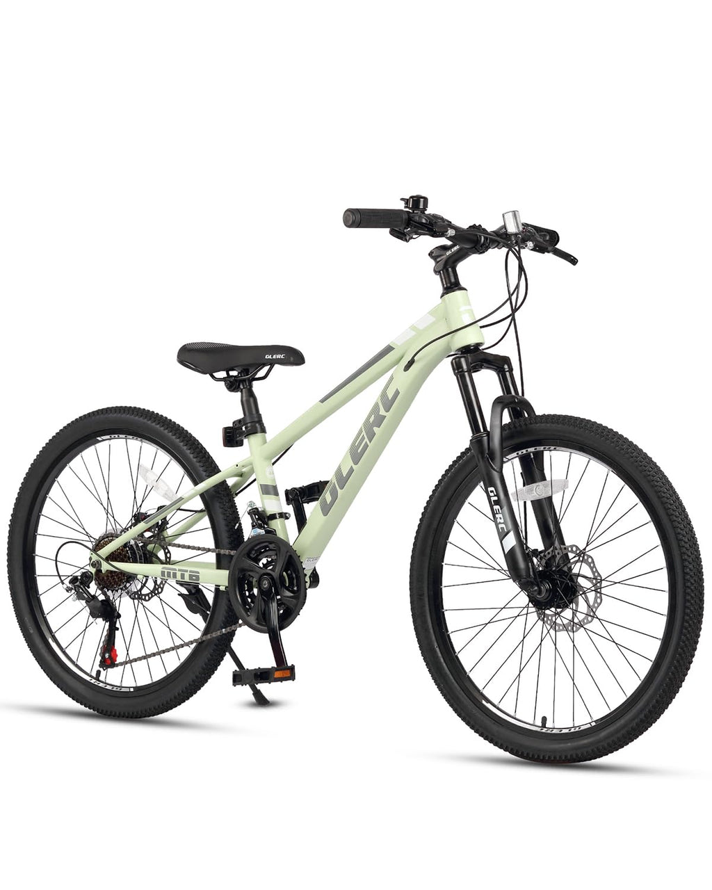 Glerc 24 Inch Kids Bike, Kids Mountain Bike for Boys and Girls Ages 6-10, 21-Speed Skyline Bicycle with Front Suspension and Dis