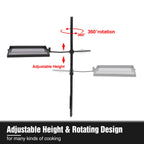 Redcamp Folding Swivel Campfire Grill, Portable Fire Pit Grill Grate Over Fire Pit, Heavy Duty Steel Grate & Camp Fire Rack With
