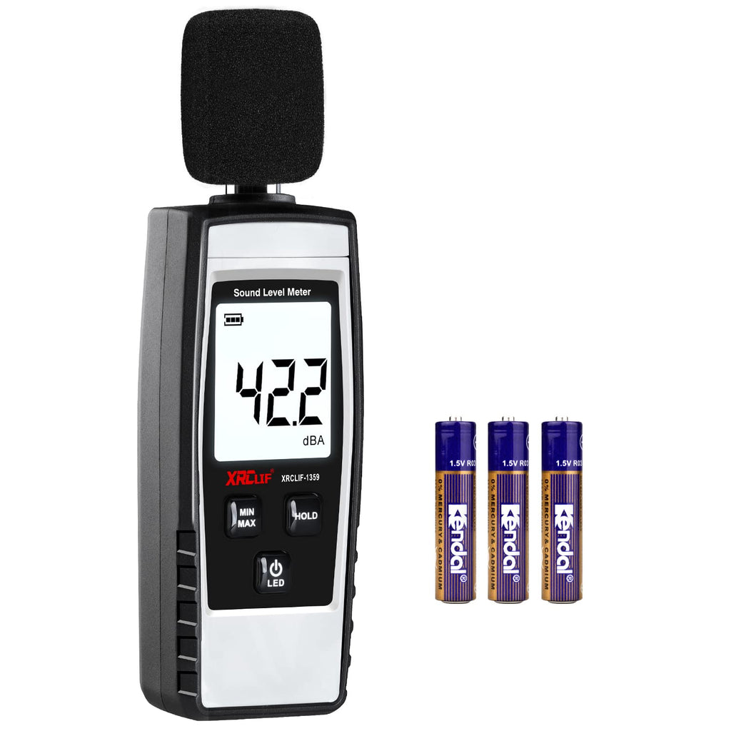 Decibel Meter Sound Level Reader 30-130Db(A), Hand-Held Sound Noise Meter, Digital Noise Meter Decibel Monitoring Tester Calibra