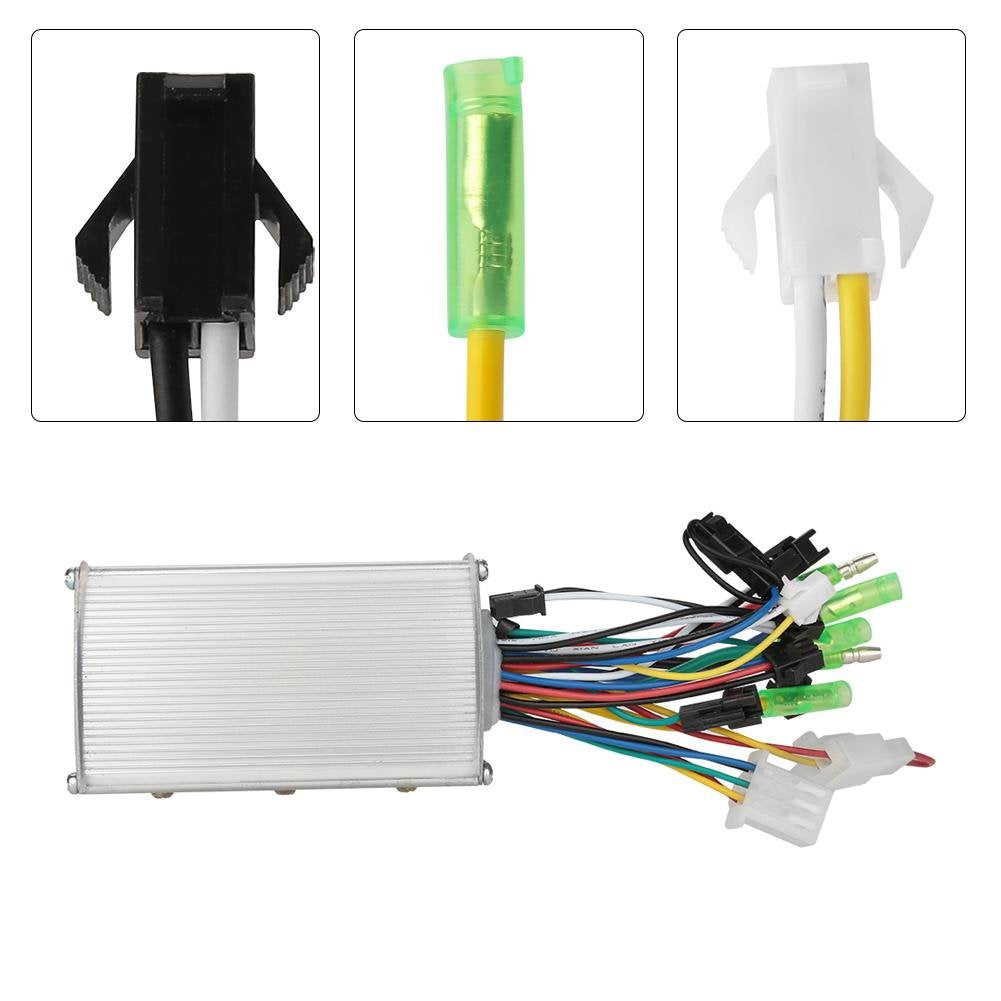 Vgeby 350W Brushless Motor Controller, 36V/48V 350W Electric Bicycle Brushless Motor Speed Controller Fit For E-Bike And Scooter