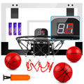 Treywell Indoor Basketball Hoop Fan Backboards For Teens And Adults Door Room Mini Hoop With Electronic Scoreboard, 3 Balls And 