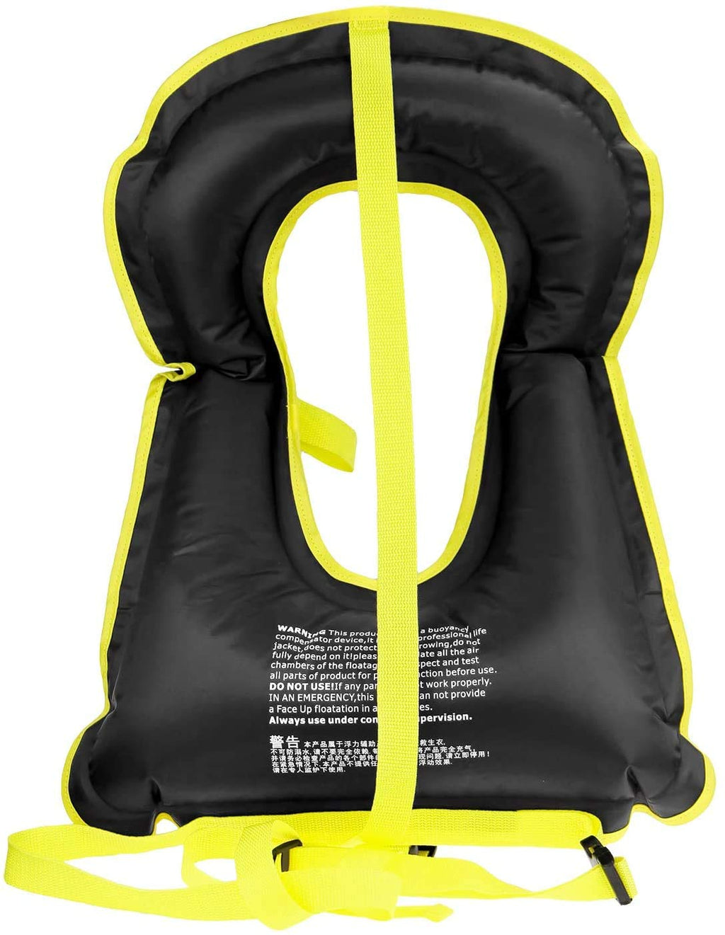 Rrtizan Snorkel Vest, Adults Portable Inflatable Swim Vest Jackets For Snorkeling Swimming Diving Safety(Back)