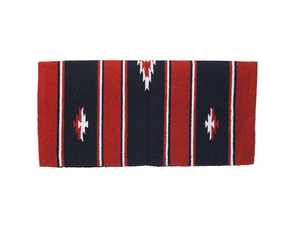 Tough 1 55% Wool Sierra Saddle Blanket 32''X32'', Red/Black/Cream