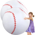 Meooeck 2 Pcs 27 Inch Inflatable Balls Large Inflatable Baseball Giant Beach Balls for Pool Summer Outdoor Activity Games Birthd